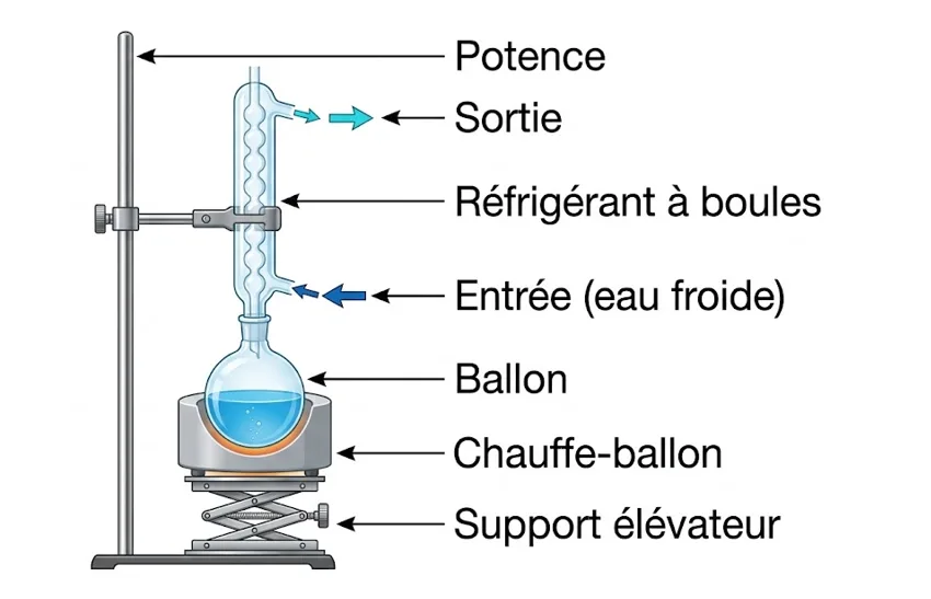 Montage de chauffage à reflux