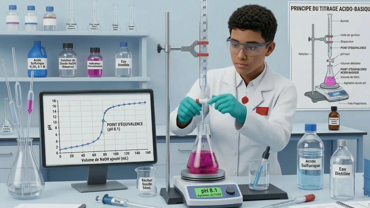 Produits de nettoyage domestiques (vinaigre et nettoyant vitre) et équipements de laboratoire
