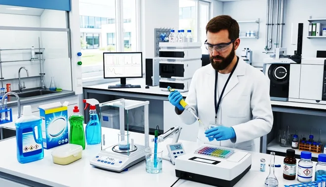 Produits de nettoyage domestiques et équipements de laboratoire