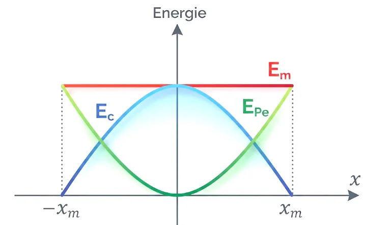 Diagramme d'énergie en fonction de x