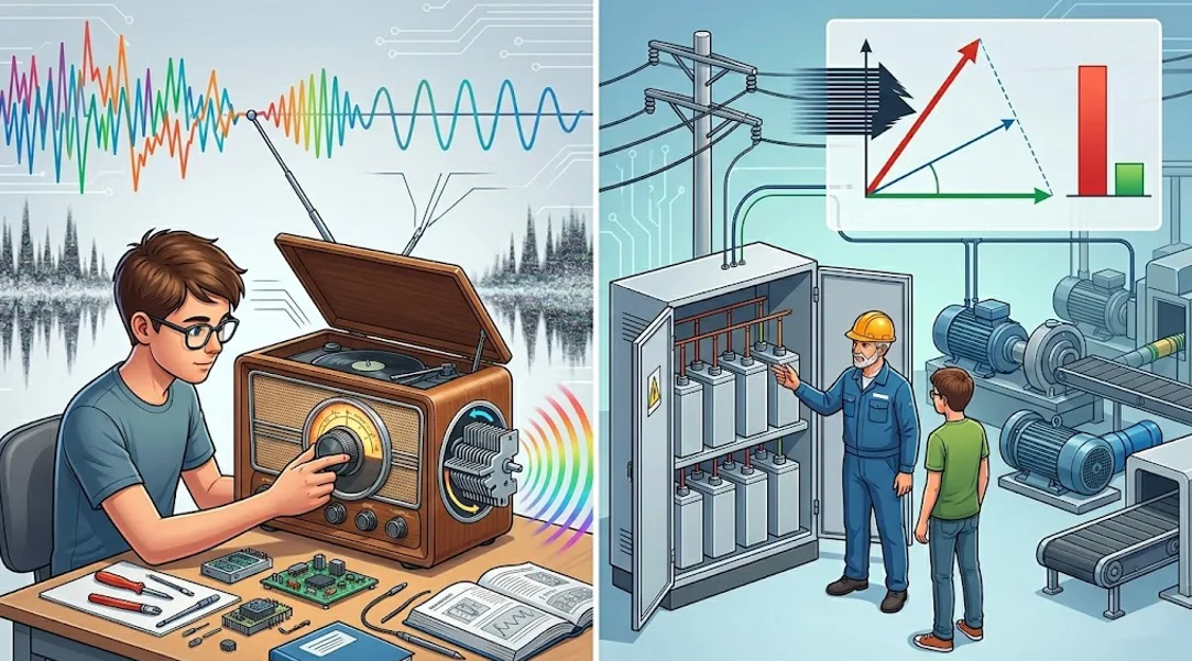 Oscillations forcées : de l’accord radio à la compensation industrielle.