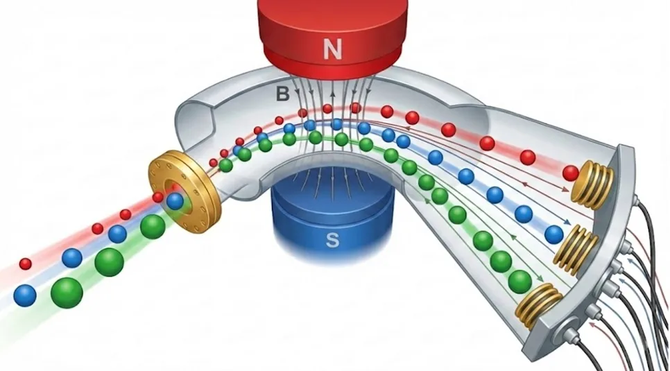 Spectromètre de masse et particules