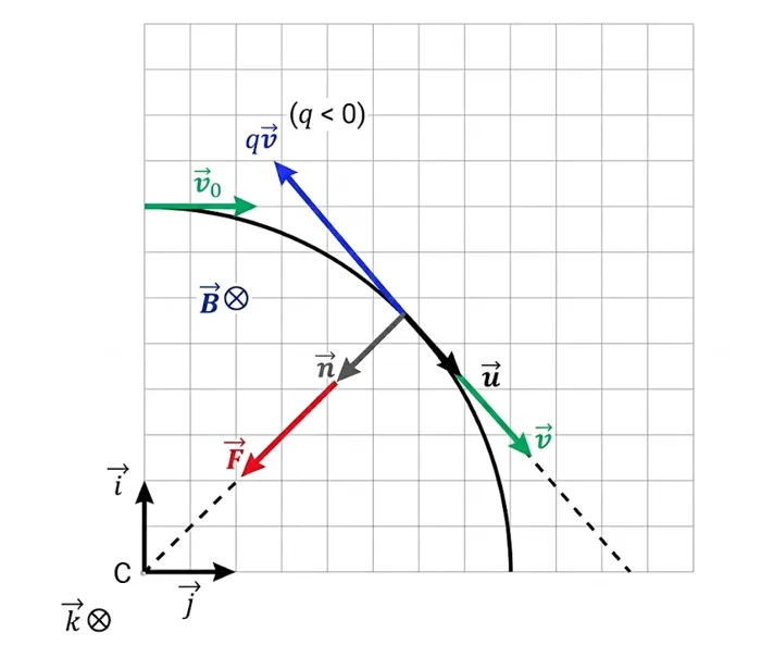 La force de Lorentz est toujours perpendiculaire à la trajectoire