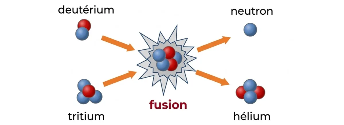 Schéma de la fusion de noyaux légers