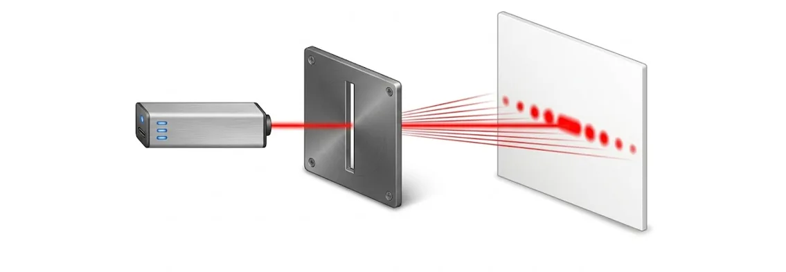 Diffraction par une fente rectangulaire verticale